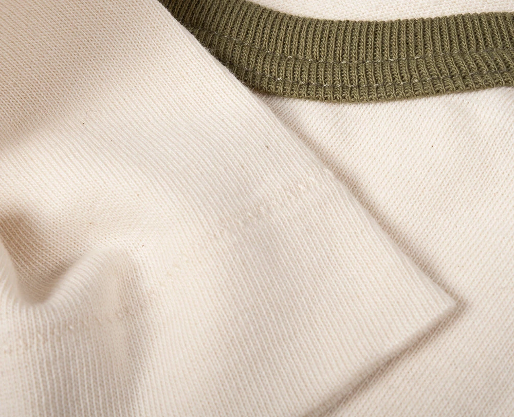 MERZ B SCHWANEN 215T RETRO SPORTS CREW NECK TEE - NATURE/ARMY - Image 3