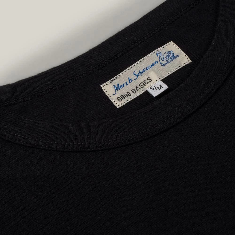 MERZ B SCHWANEN WOMEN'S RELAXED LONG SLEEVE CREW - DEEP BLACK - Image 2