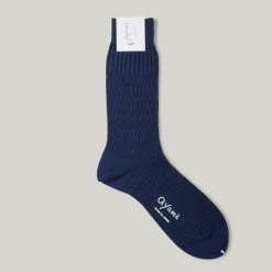 AYAME BASKET LUNCH SOLID SOCK - NAVY