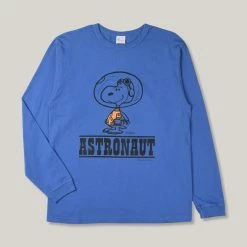 BUZZ RICKSON X PEANUTS L/S SHIRT "ASTRONAUT" - LIGHT BLUE