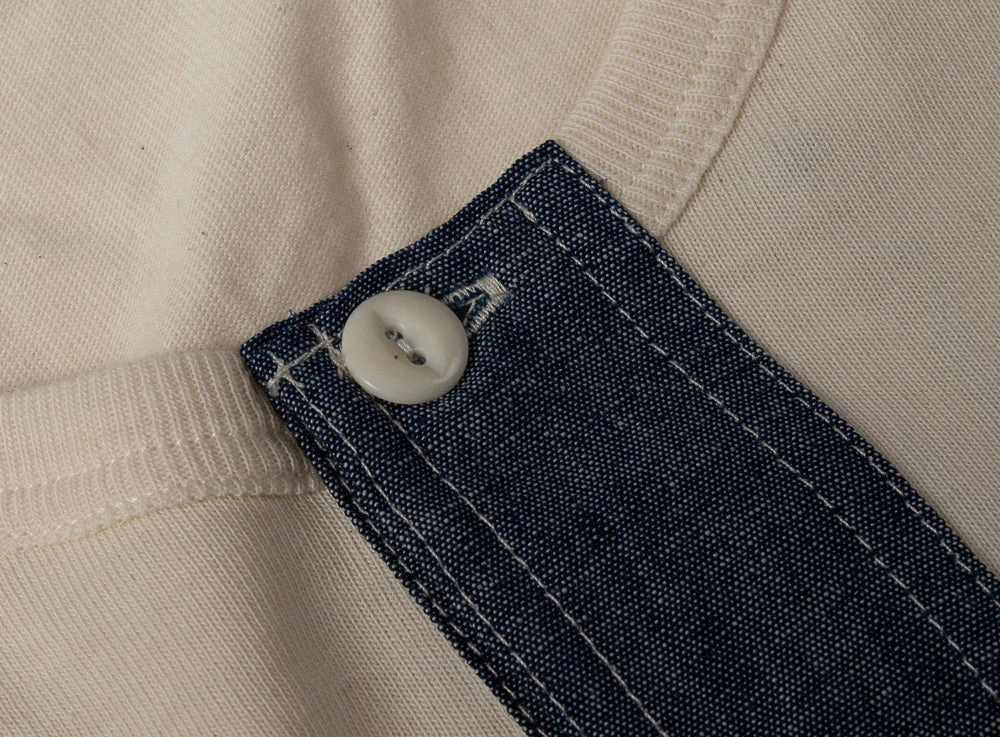 MERZ B SCHWANEN 227 1/4 SLEEVE BUTTON FACING SHIRT - NATURE - Image 2