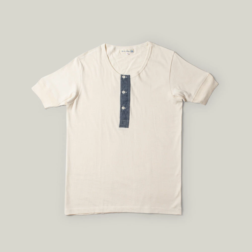 MERZ B SCHWANEN 227 1/4 SLEEVE BUTTON FACING SHIRT - NATURE