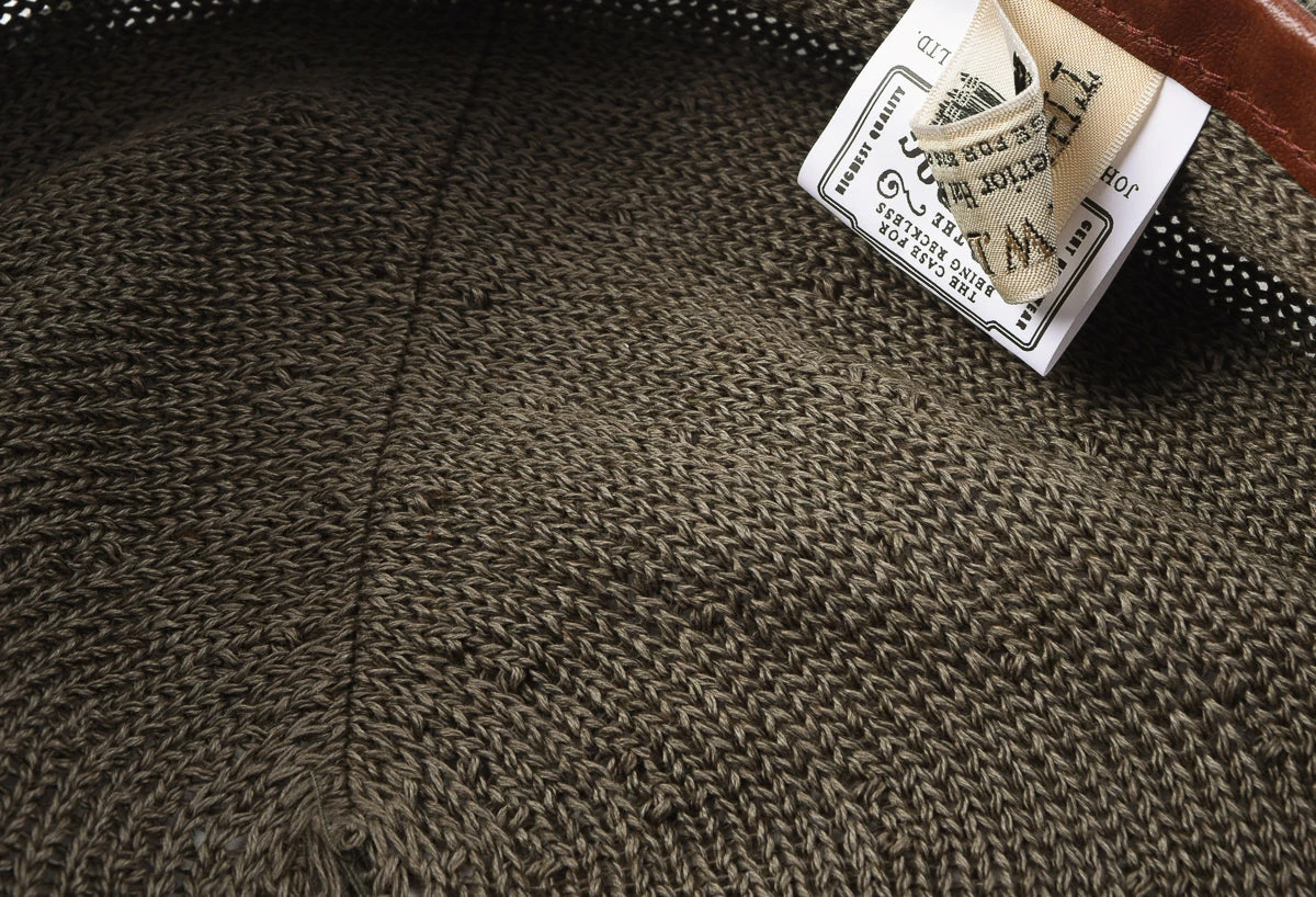 H.W. DOG & CO. LEATHER BERET 22SS - OLIVE - Image 4