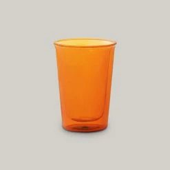 KINTO CAST AMBER DOUBLE WALL COCKTAIL GLASS 290ML