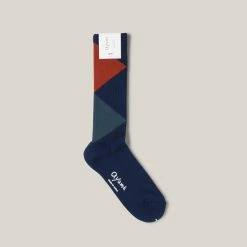 AYAME CHUNKY PRISM SOCKS - NAVY