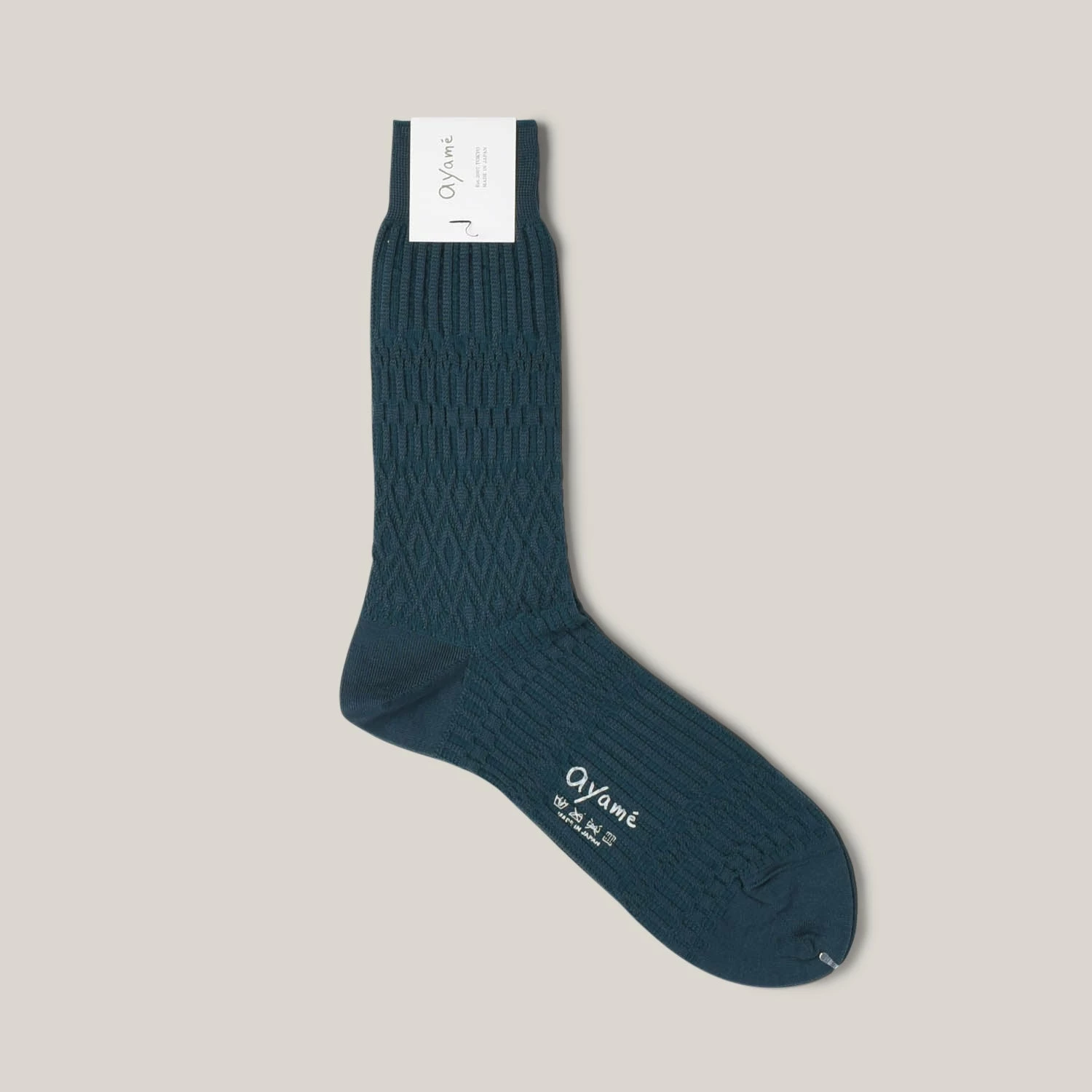 AYAME BASKET LUNCH SOLID SOCK - BLACK