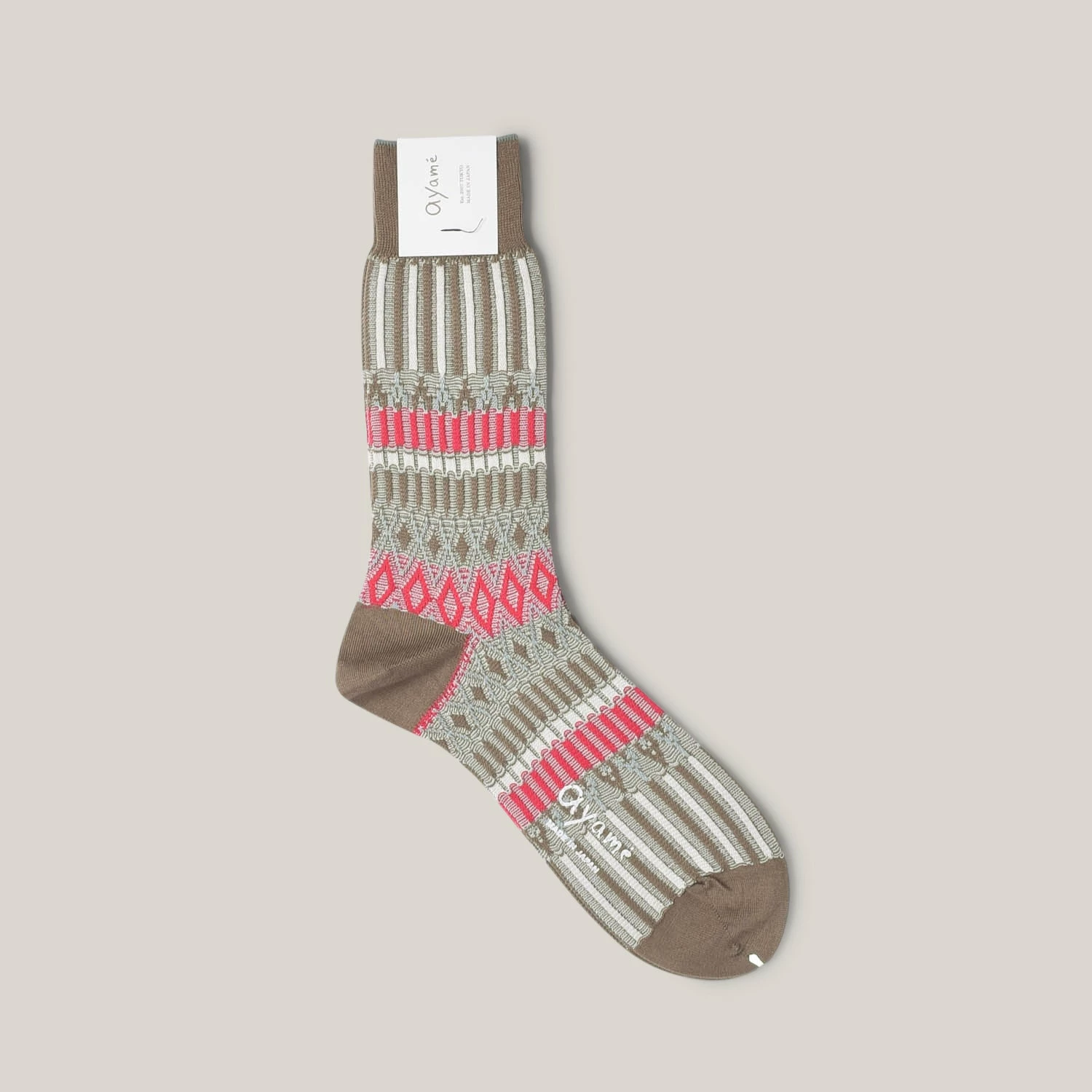 AYAME BASKET LUNCH SOCKS AW2022 - BROWN