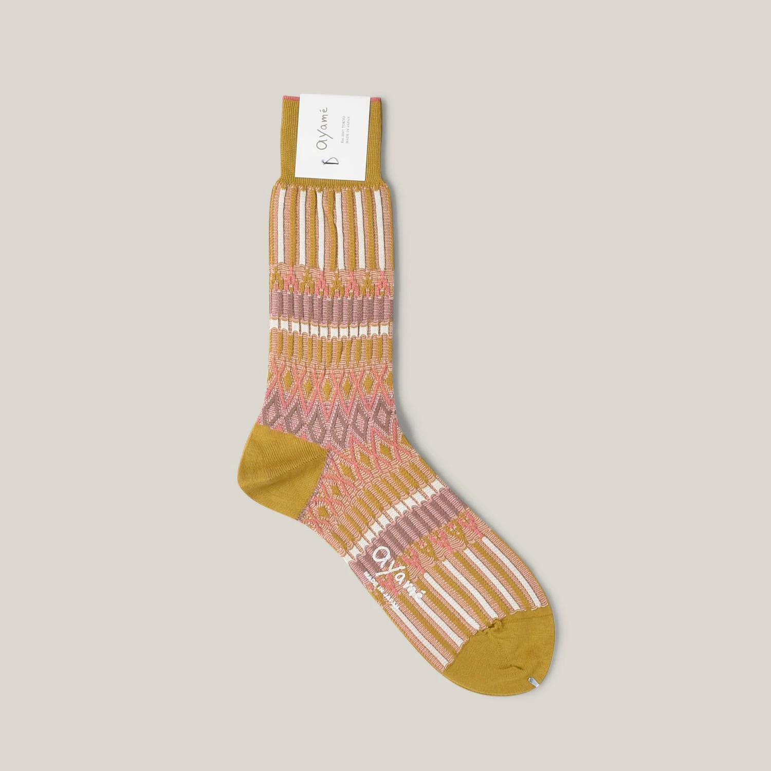 AYAME BASKET LUNCH SOCKS AW2022 - YELLOW