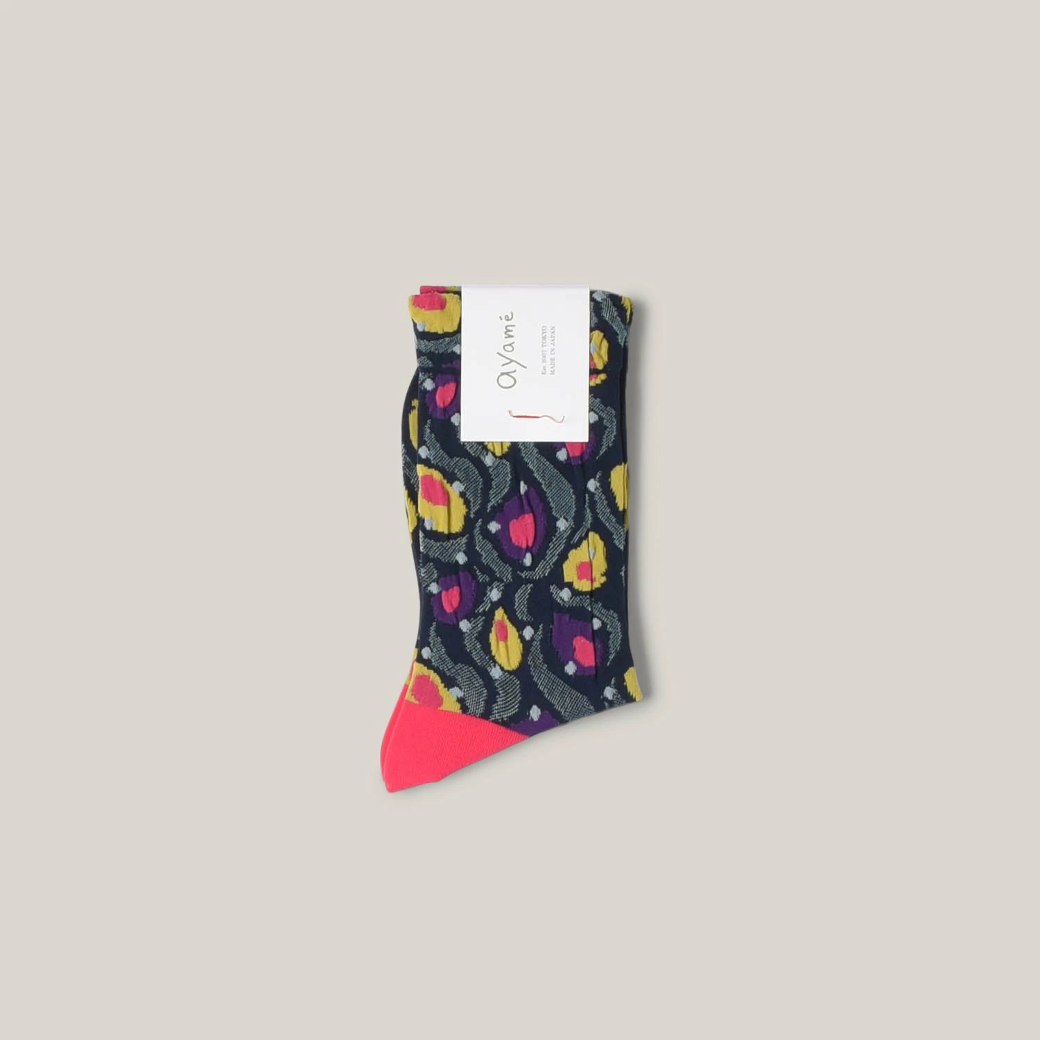 AYAME PEACOCK SOCKS - NAVY - Image 2