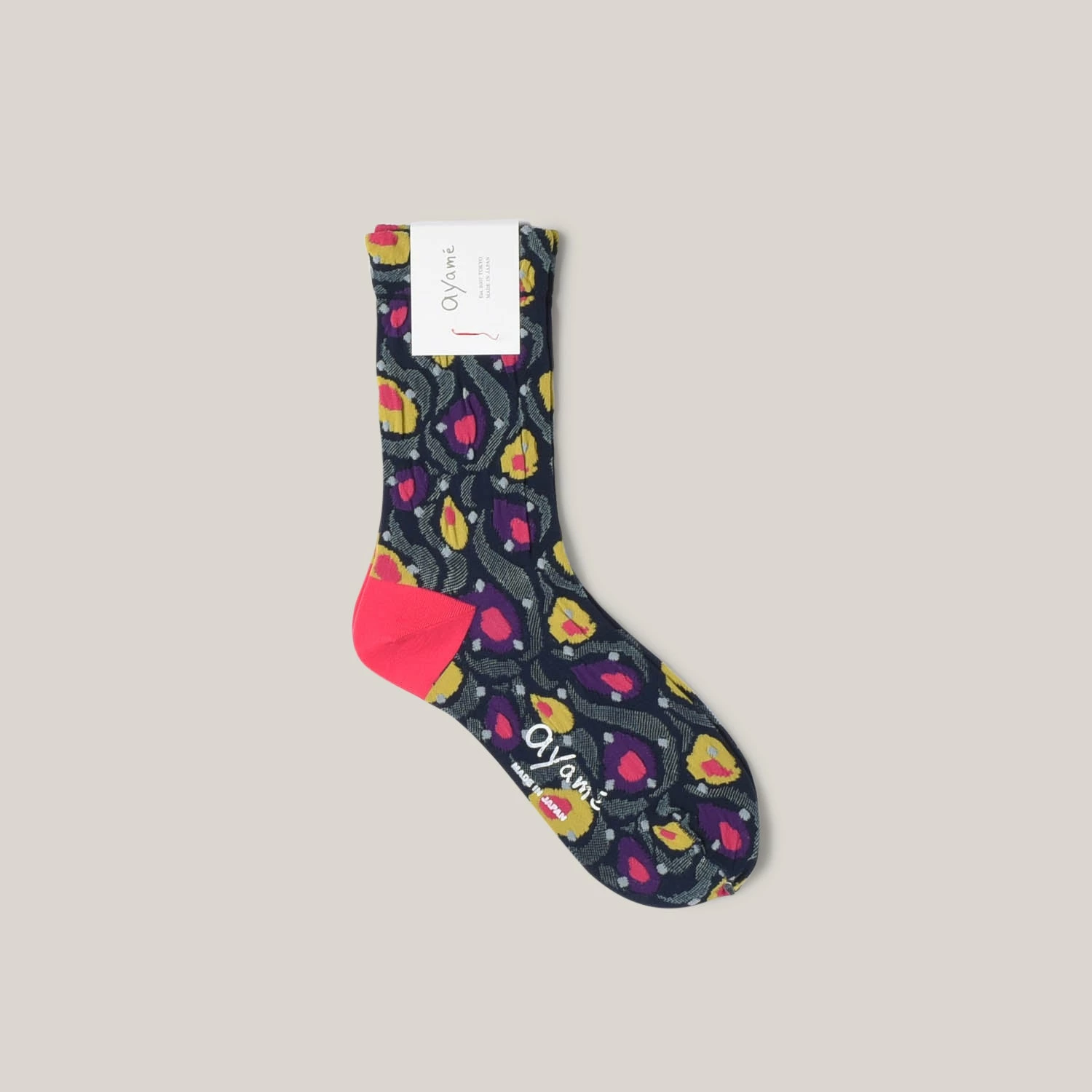 AYAME PEACOCK SOCKS - NAVY