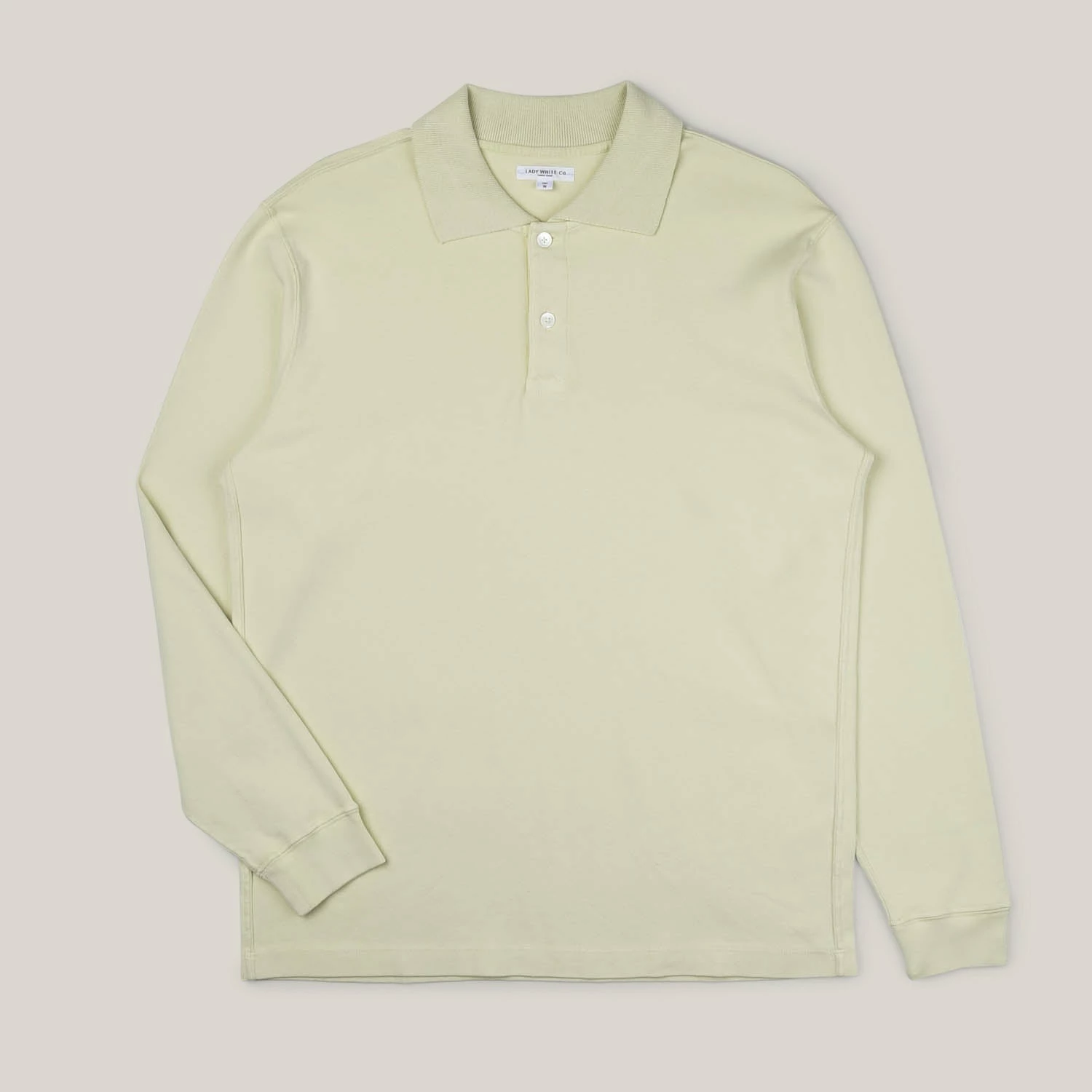 LADY WHITE CO. TWO BUTTON POLO - HONEY DEW
