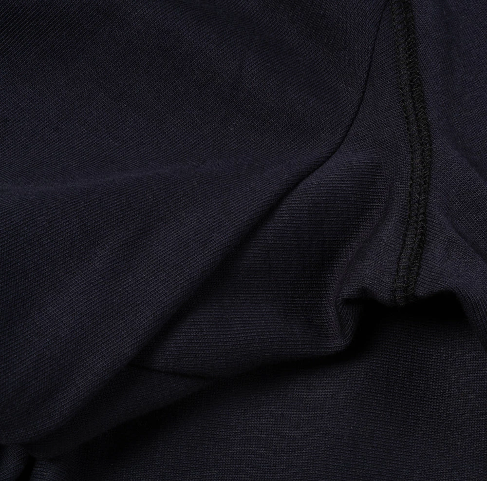 MERZ B SCHWANEN 204 RELAXED HENLEY SHIRT - NIGHT BLUE - Image 6