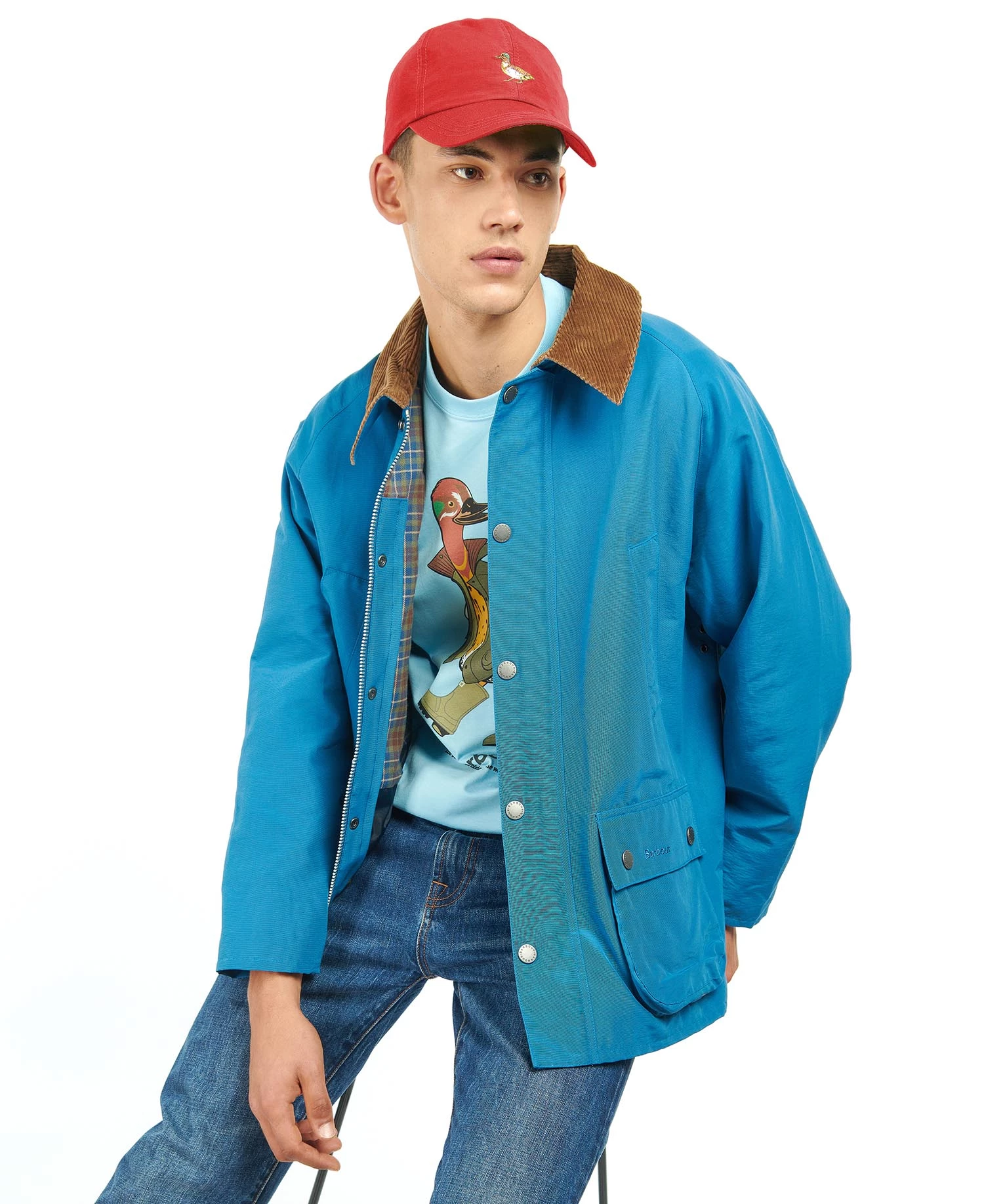 BARBOUR X NOAH SPORTS CAP - RED - Image 6