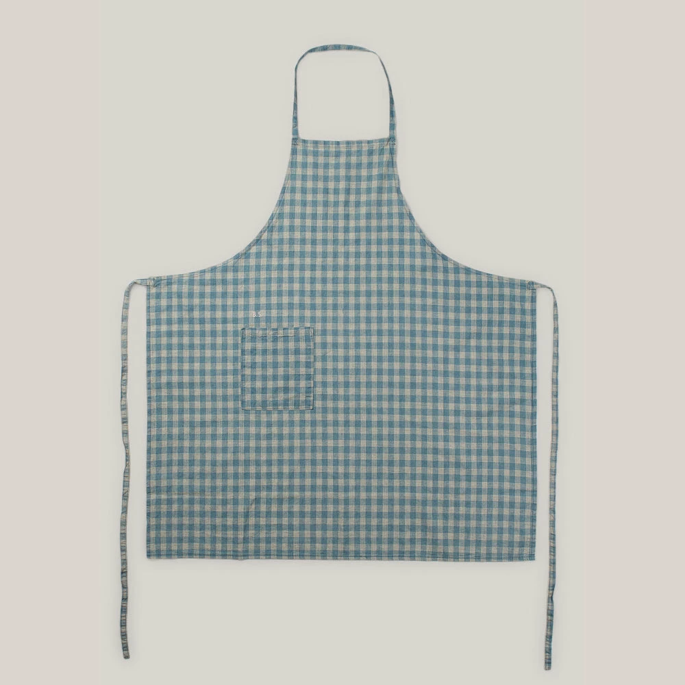 BASSHU APRON - INDIGO CHECK - Image 2