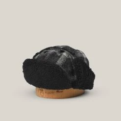 USED H.W. DOG & CO. FLIGHT CAP - BLACK/ GREY