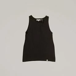 MERZ B. SCHWANEN 1920's BOYFRIEND TANK - DEEP BLACK