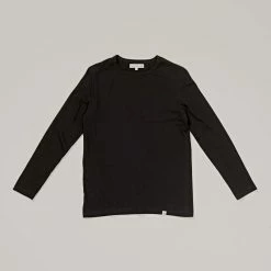 MERZ B. SCHWANEN 1950's BOYFRIEND CREW LONG SLEEV - DEEP BLACK