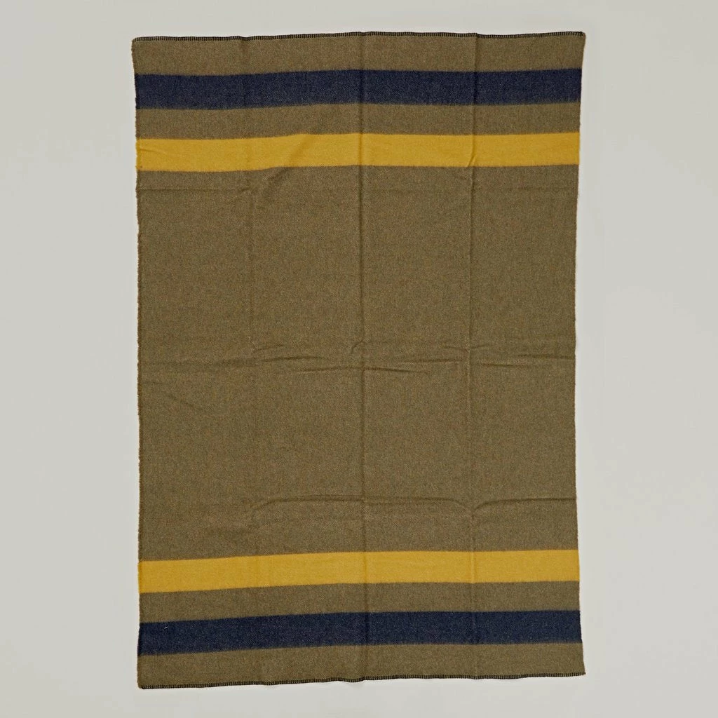 BASSHU WOOL WOVEN BLANKET - KHAKI - Image 3