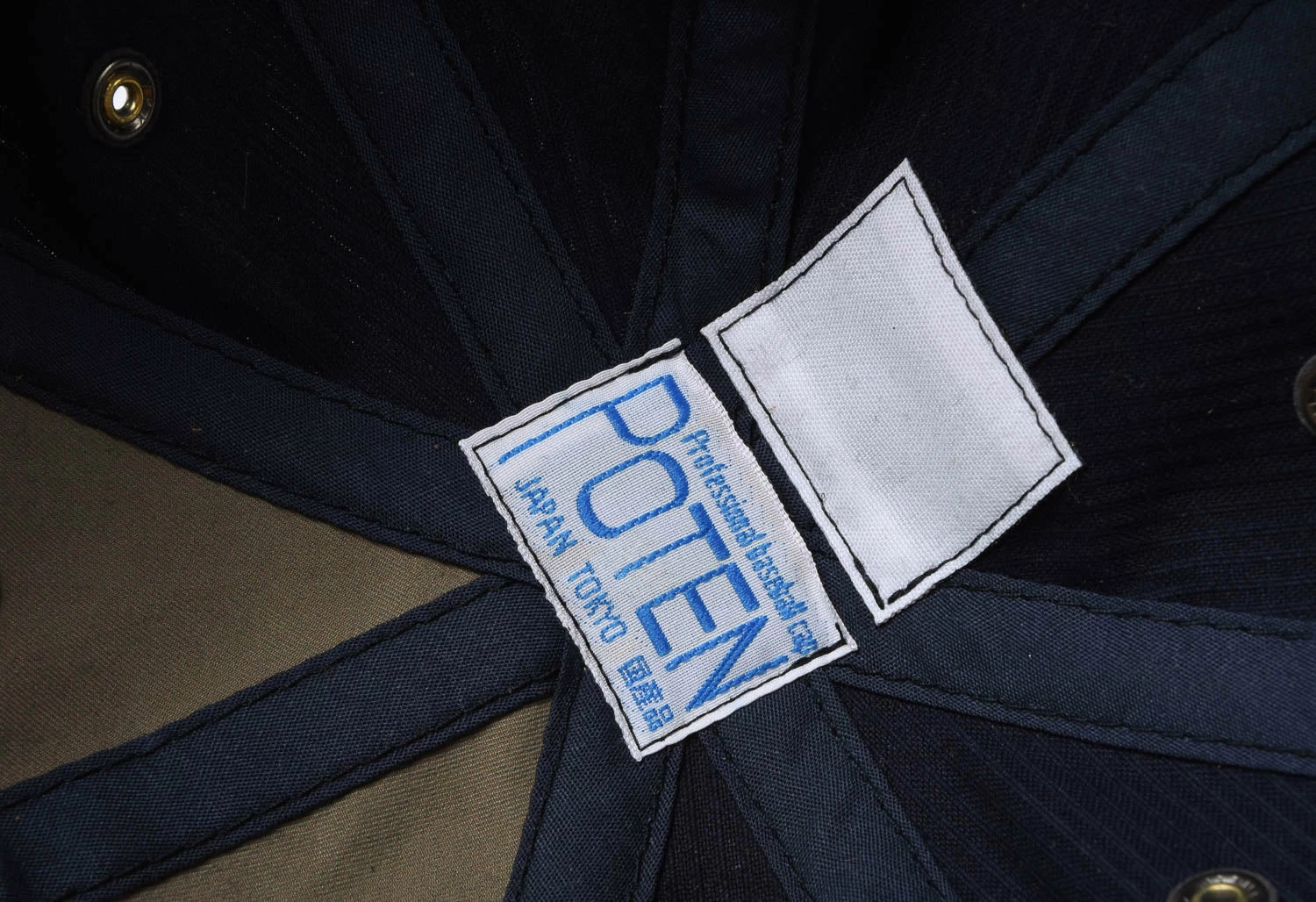 POTEN CORD AND VELVET CAP - NAVY - Image 6