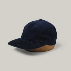 POTEN CORD AND VELVET CAP - NAVY