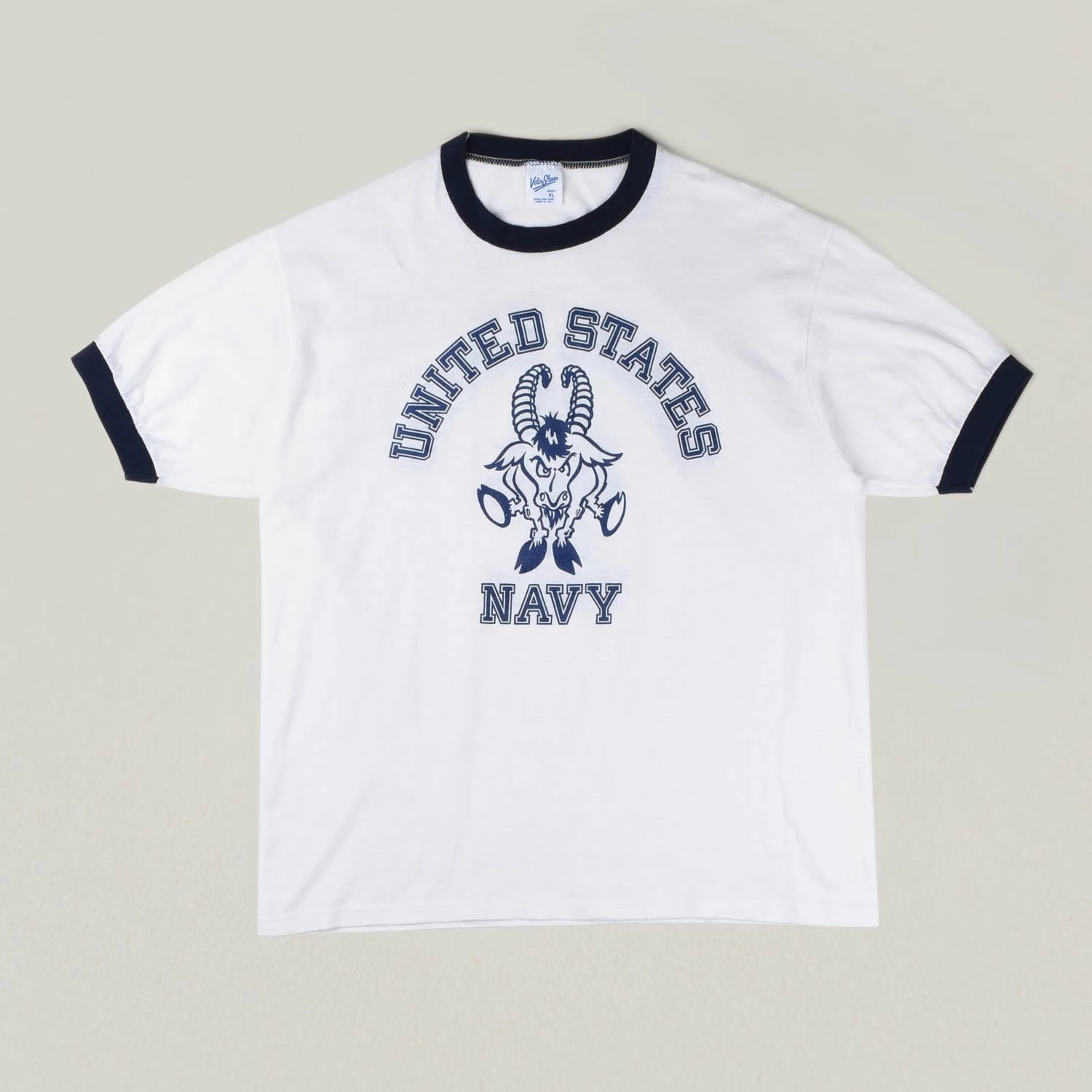 USED VINTAGE US NAVY TEE - WHITE