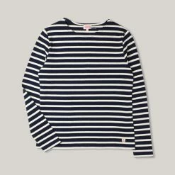ARMOR LUX LADIES HERITAGE BRETON SHIRT L/S - SEAL/NATURE